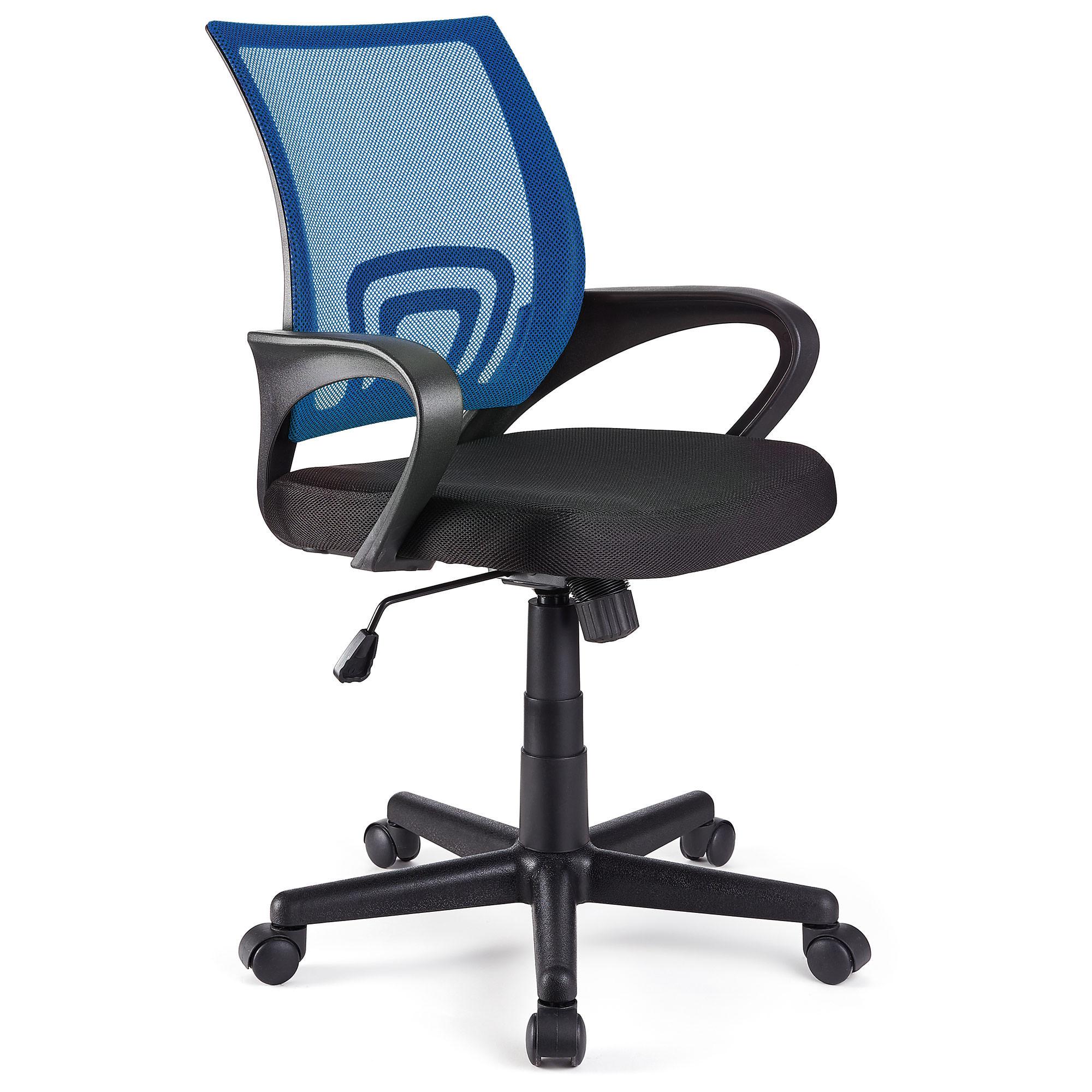 Chaise de bureau SÉOUL, Design séduisant, Grande Assise Rembourrée, Bleu