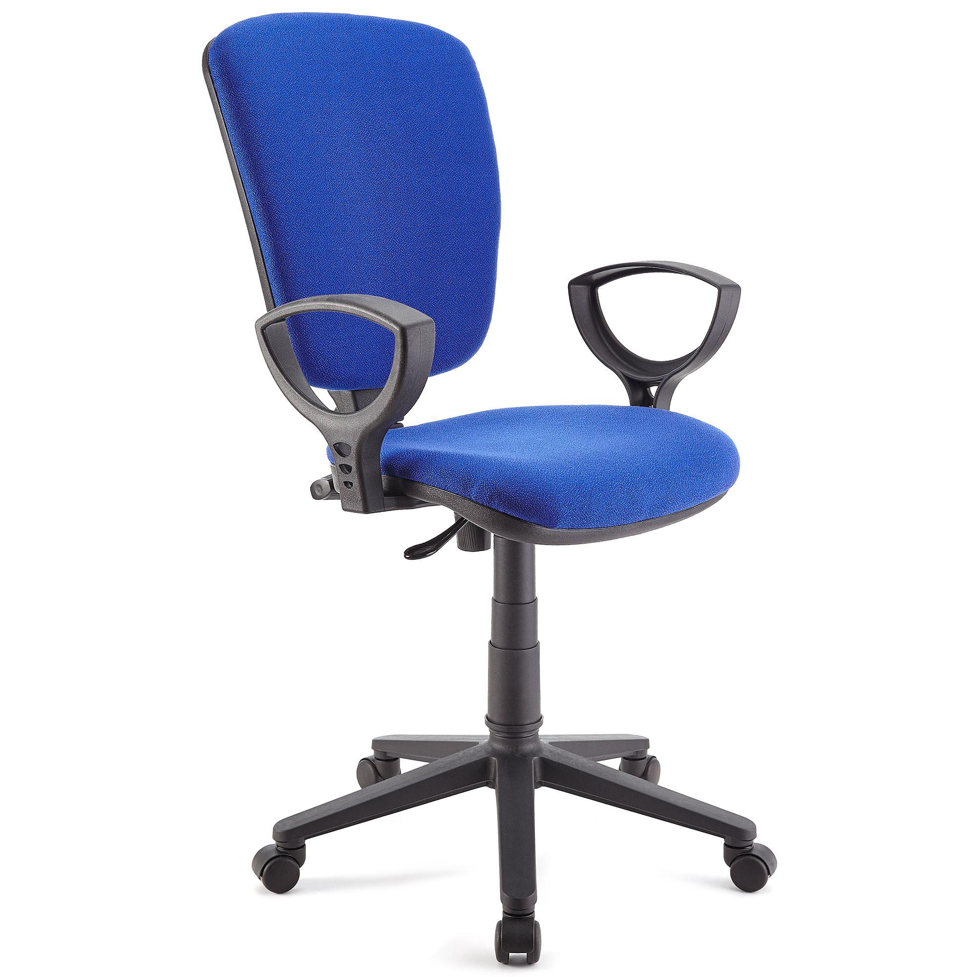 Chaise de bureau CALIPSO, Dossier Ajustable, En Tissu Résistant, Bleu