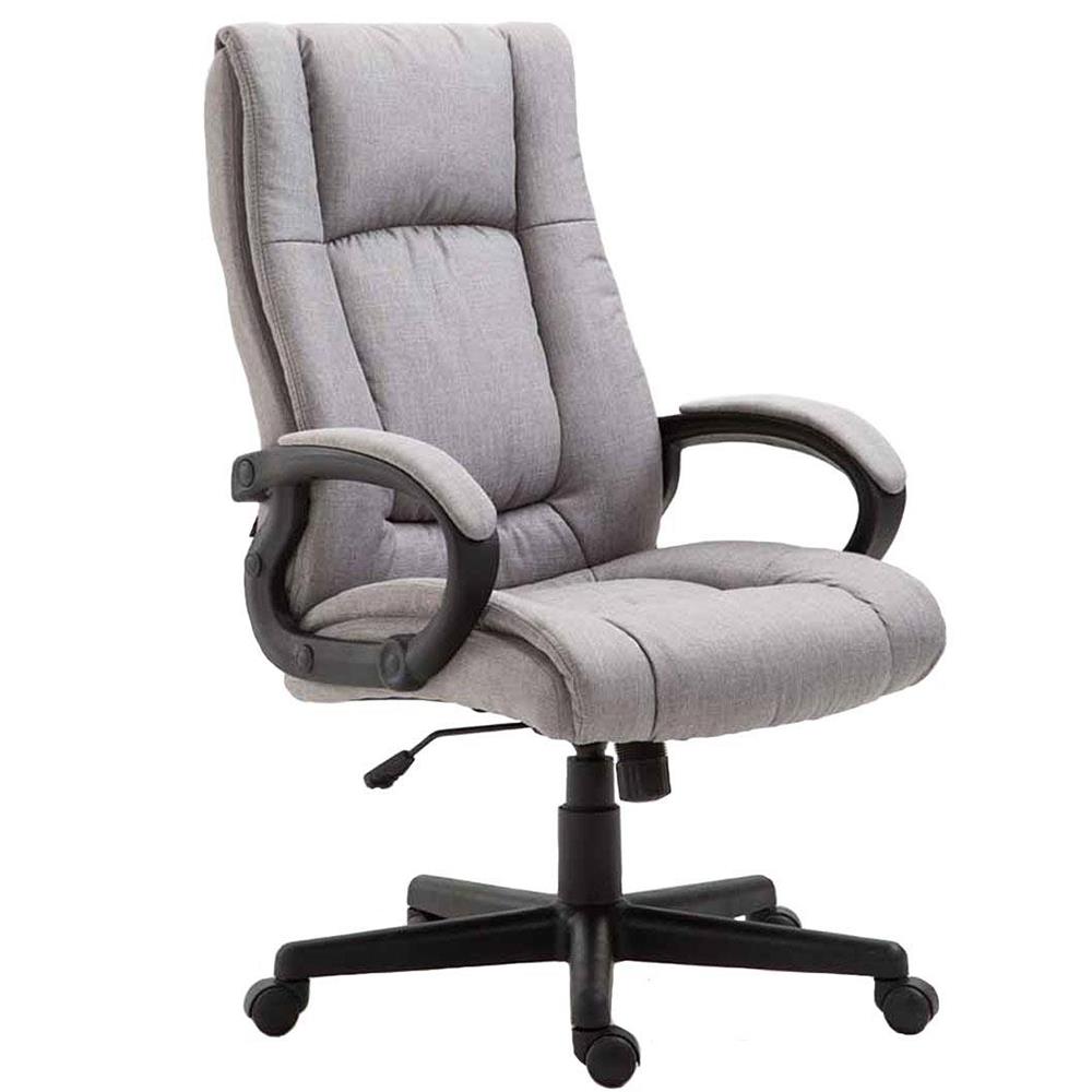 Chaise de bureau NINA, design résistant, tissu, gris