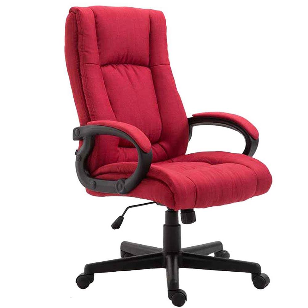 Chaise de bureau NINA, design résistant, tissu, rouge