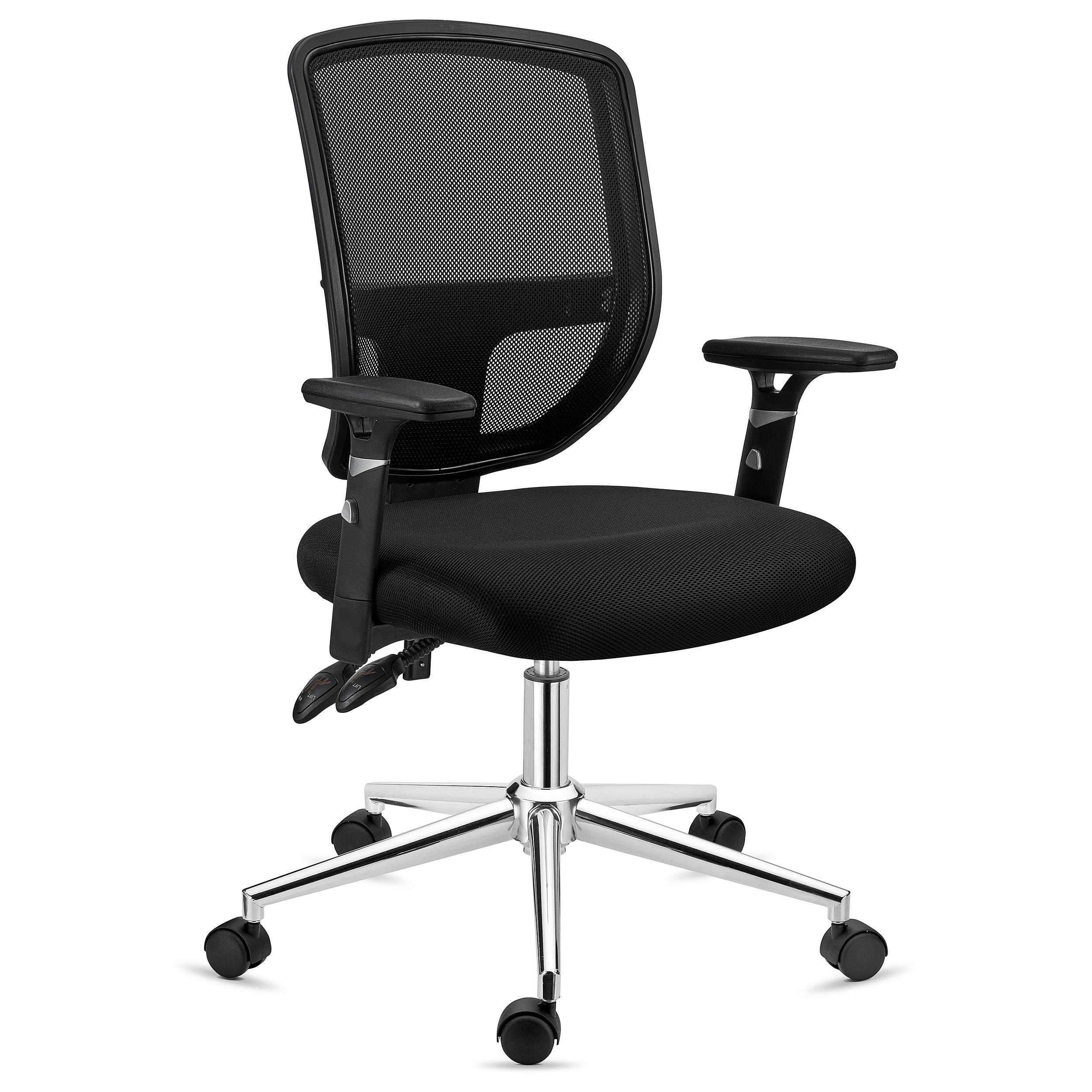 Chaise de bureau DINAMIC, Utilisation 8H, Dossier Ajustable, Confortable et Robuste, Noir