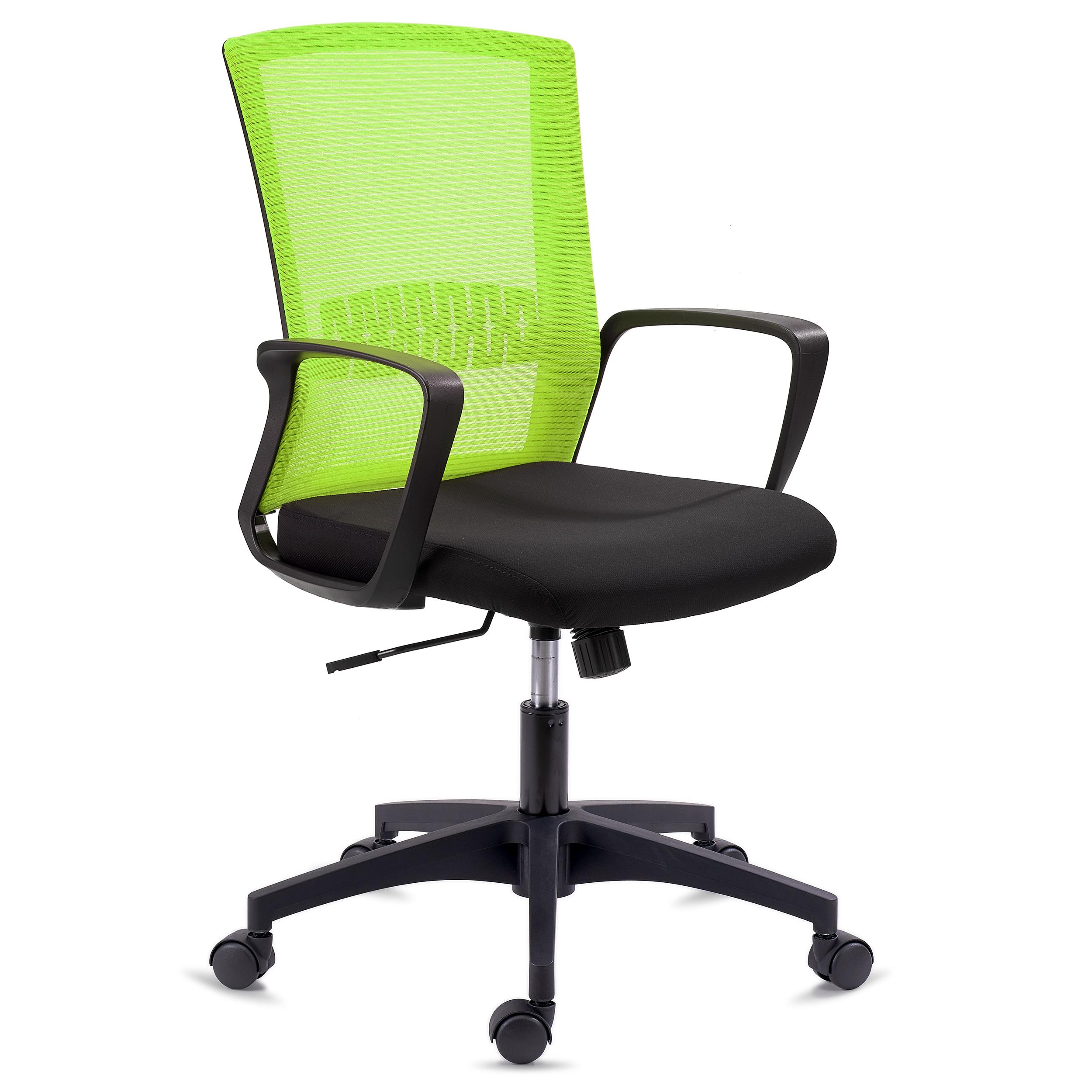 Chaise de Bureau IBIZA, Confortable et Résistante, Soutien lombaire, Dossier Basculant, Vert