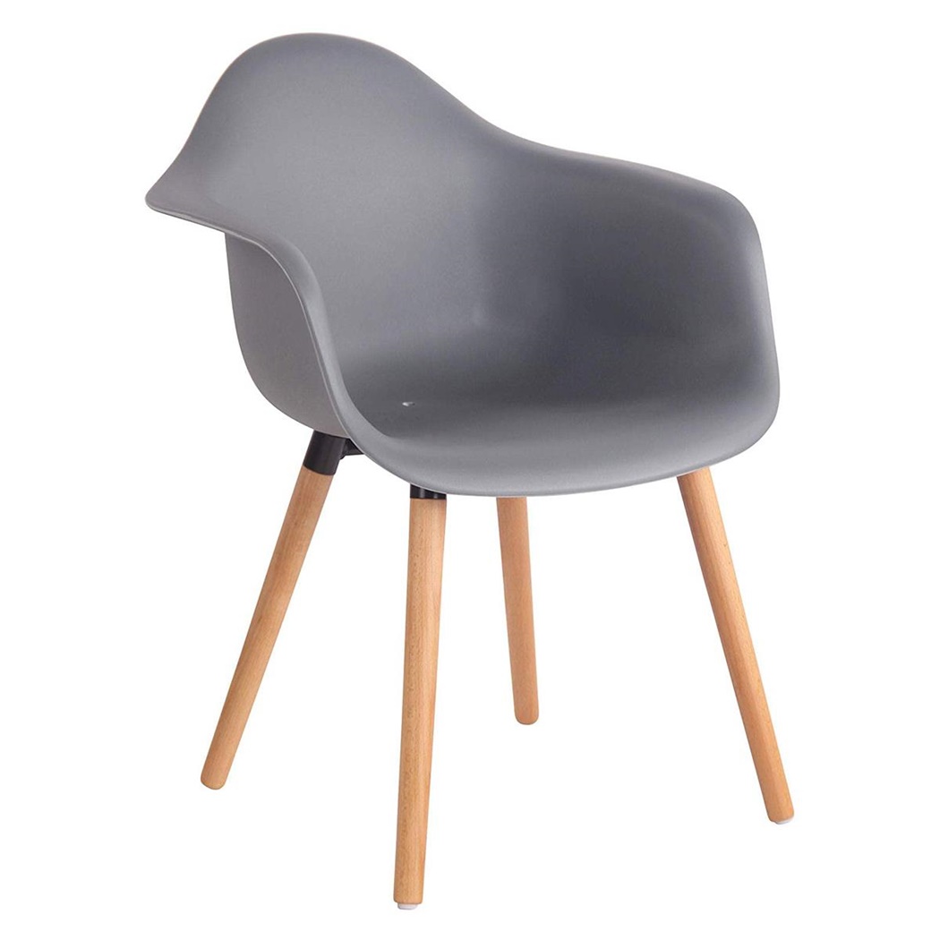 Chaise visiteur MARA, Design Scandinave, en Métal et Polypropylène, Gris