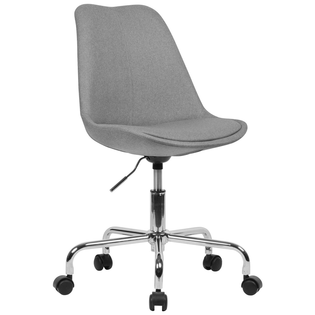 Chaise de Bureau ARIEL, Design Exclusif, Assise Ajustable en Hauteur, couleur Gris