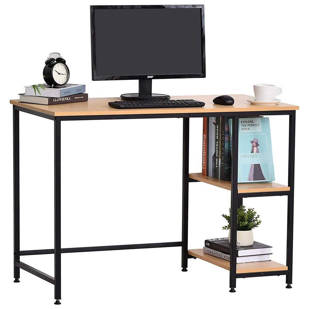 Bureau Informatique GIADA, 106x50x76cm, Design Exclusif, en Métal et Bois