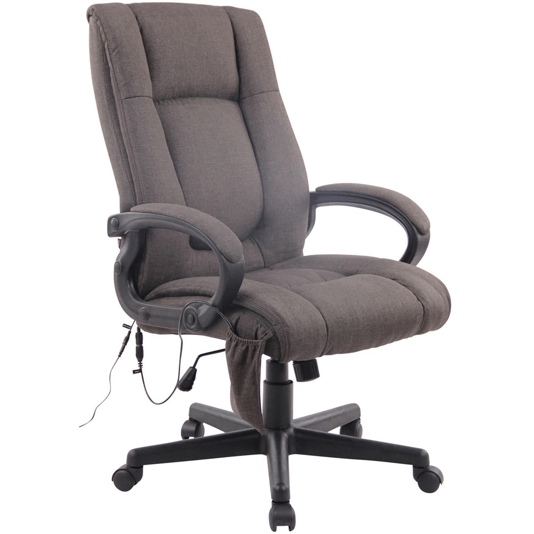 Fauteuil de bureau NINA MASSAGE TISSU, Élégance et Confort, Fonction massage, Gris Foncé