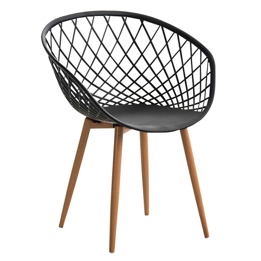 Chaise TROPIC Visitant, Design Moderne Exclusif, Structure Métallique, Couleur Noir
