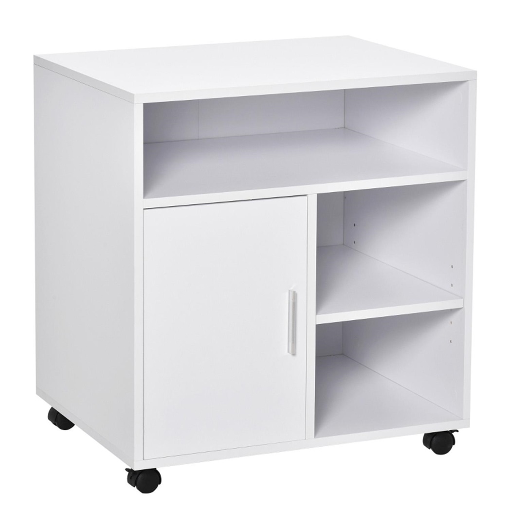 Caisson Mobile BRANDA, Pratique et Polyvalent, 60x50x65,5 cm, en Bois, Blanc 