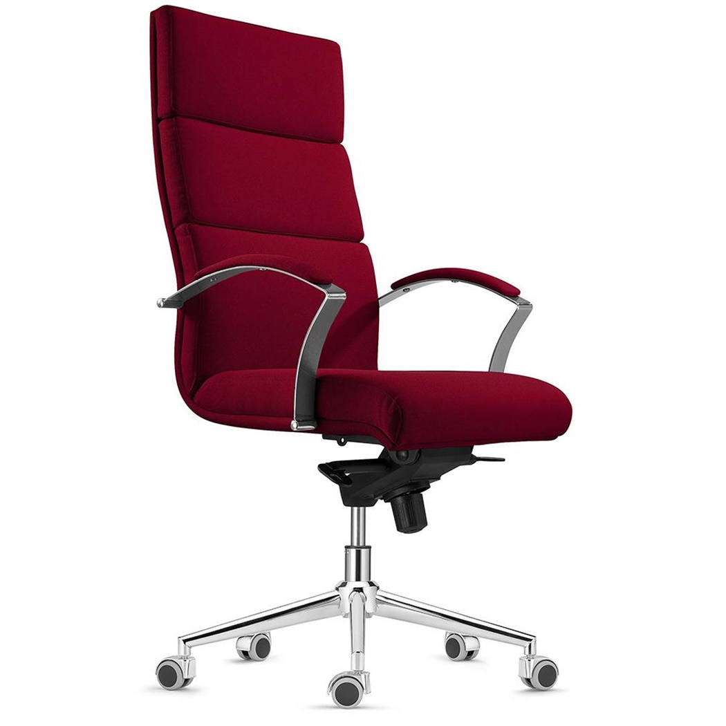 DEMO# Fauteuil de Bureau RABAT TISSU, Bordeaux, Dossier Basculant, Grande Qualité et Design