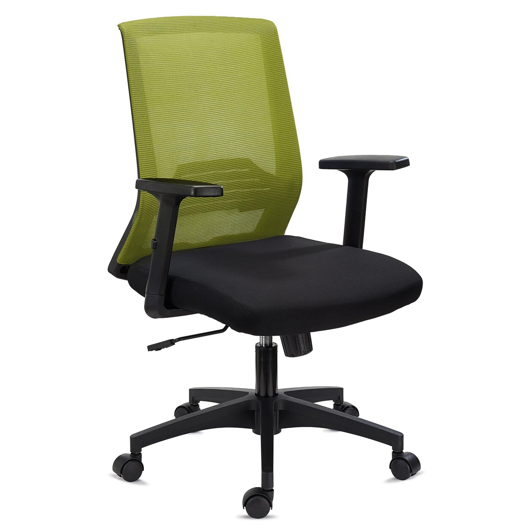 Chaise de Bureau MIAMI, Support Lombaire, Accoudoirs Ajustables, Confortable et Robuste, Vert