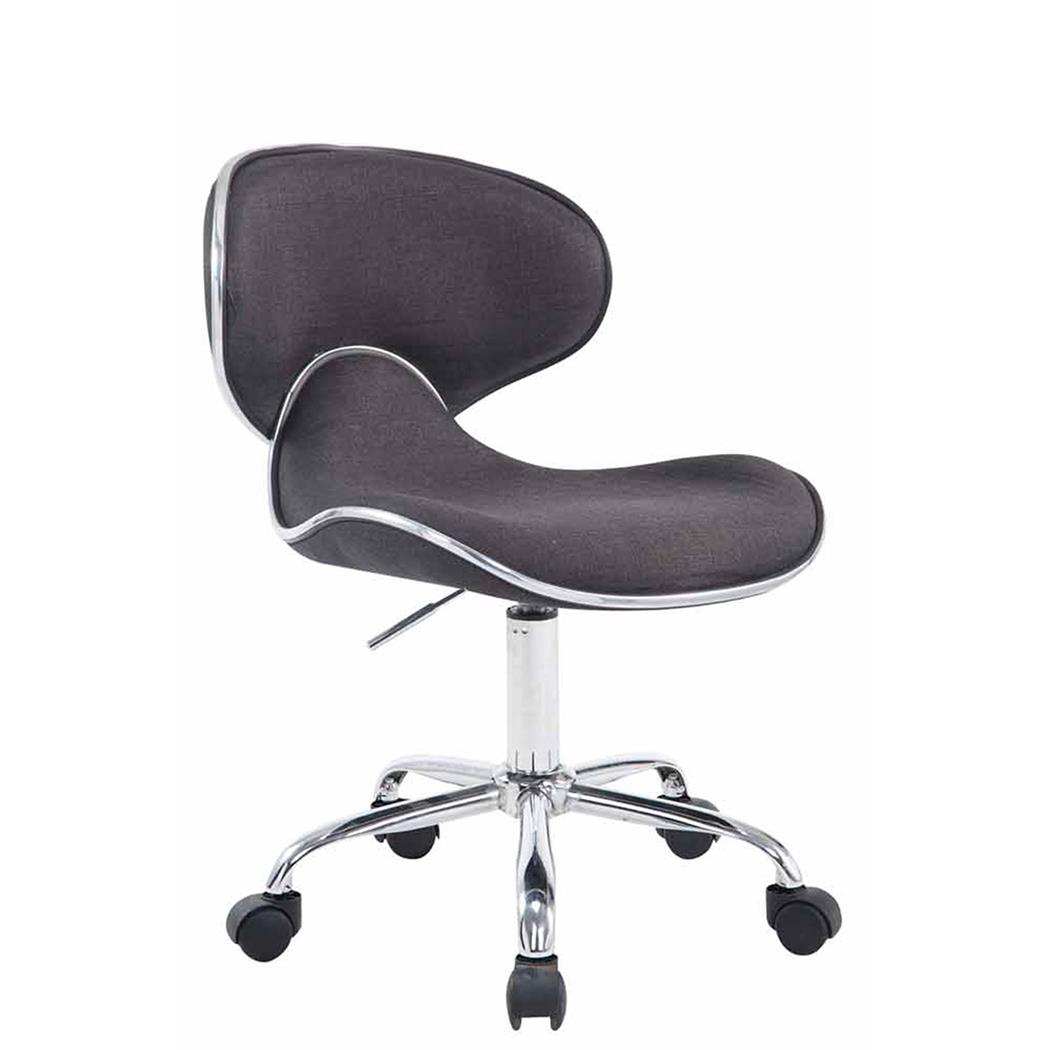 Tabouret de travail CARLOS, Design Original, Très Confortable, en Tissu, Gris Foncé