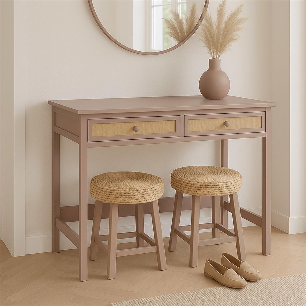 Bureau d'Ordinateur ORBIT, Design Tendance, Dimensions 110 x 60 x 78 cm, En Bois Couleur Taupe