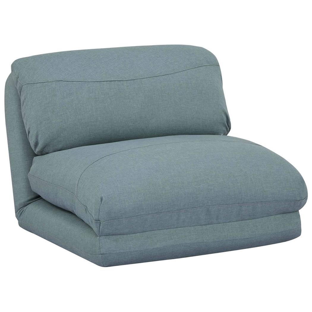 Chauffeuse NANTES, Convertible en Lit, Confortable et Polyvalente, en Tissu, Gris/Bleu