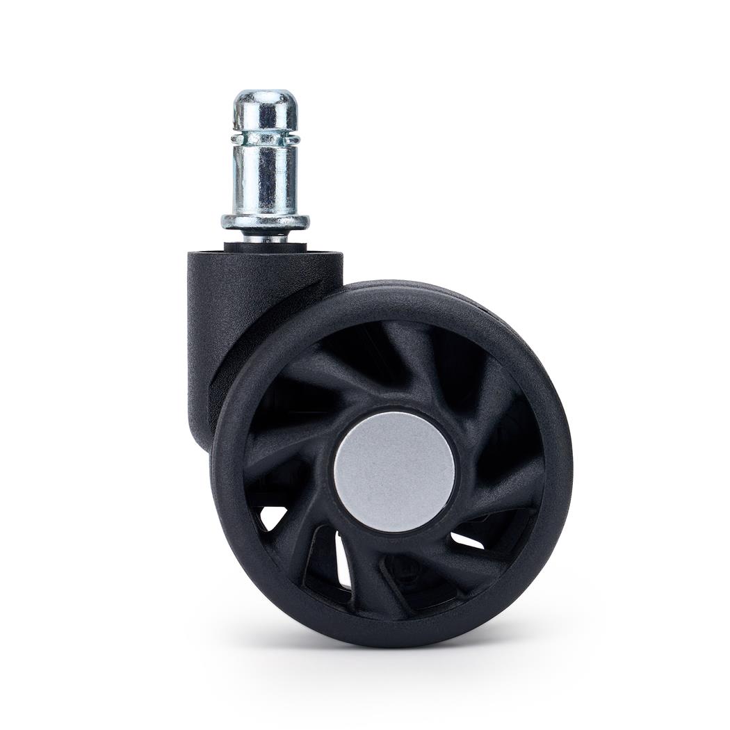 5x Roulettes pour Sols Durs RACE 11x50mm, Revêtement en Gomme, Design Sportif, Gris