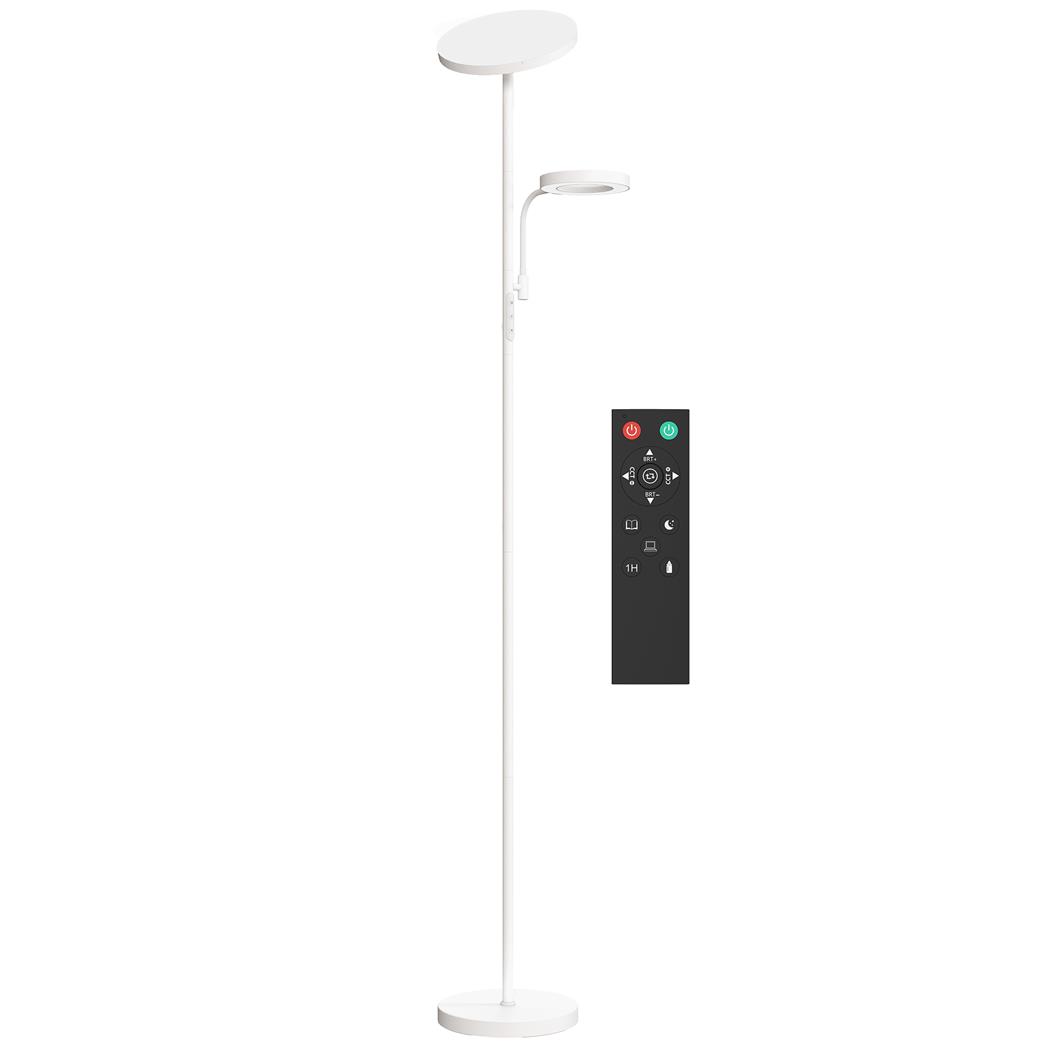 Lampe de bureau ZENLUX, LED à Intensité Variable, Avec Minuteur, Dimensions 25 x 25 x 175 cm, Blanc