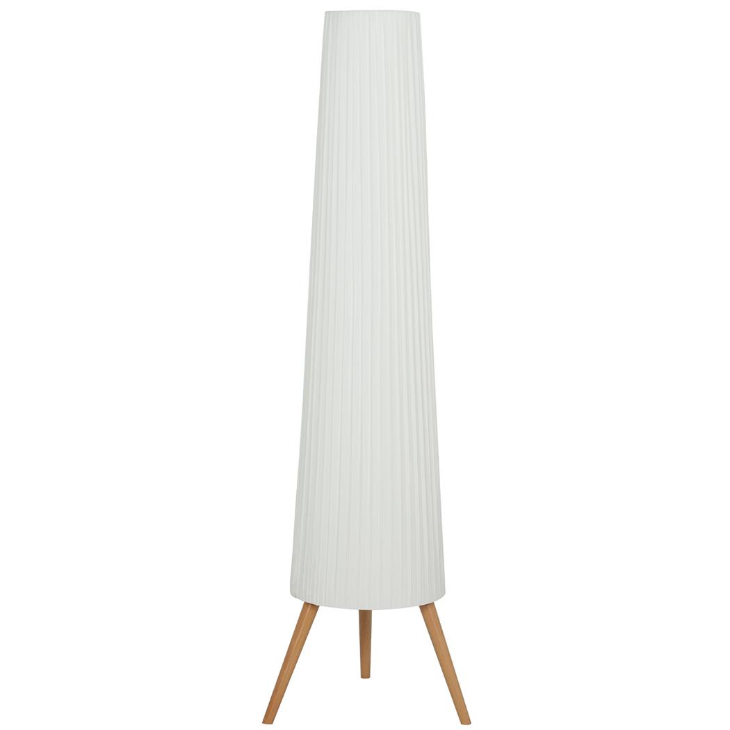 Lampe de Bureau TRINI, Style Scandinave, En Bois, Abat-jour En Tissu, Hauteur 153 cm, Blanc