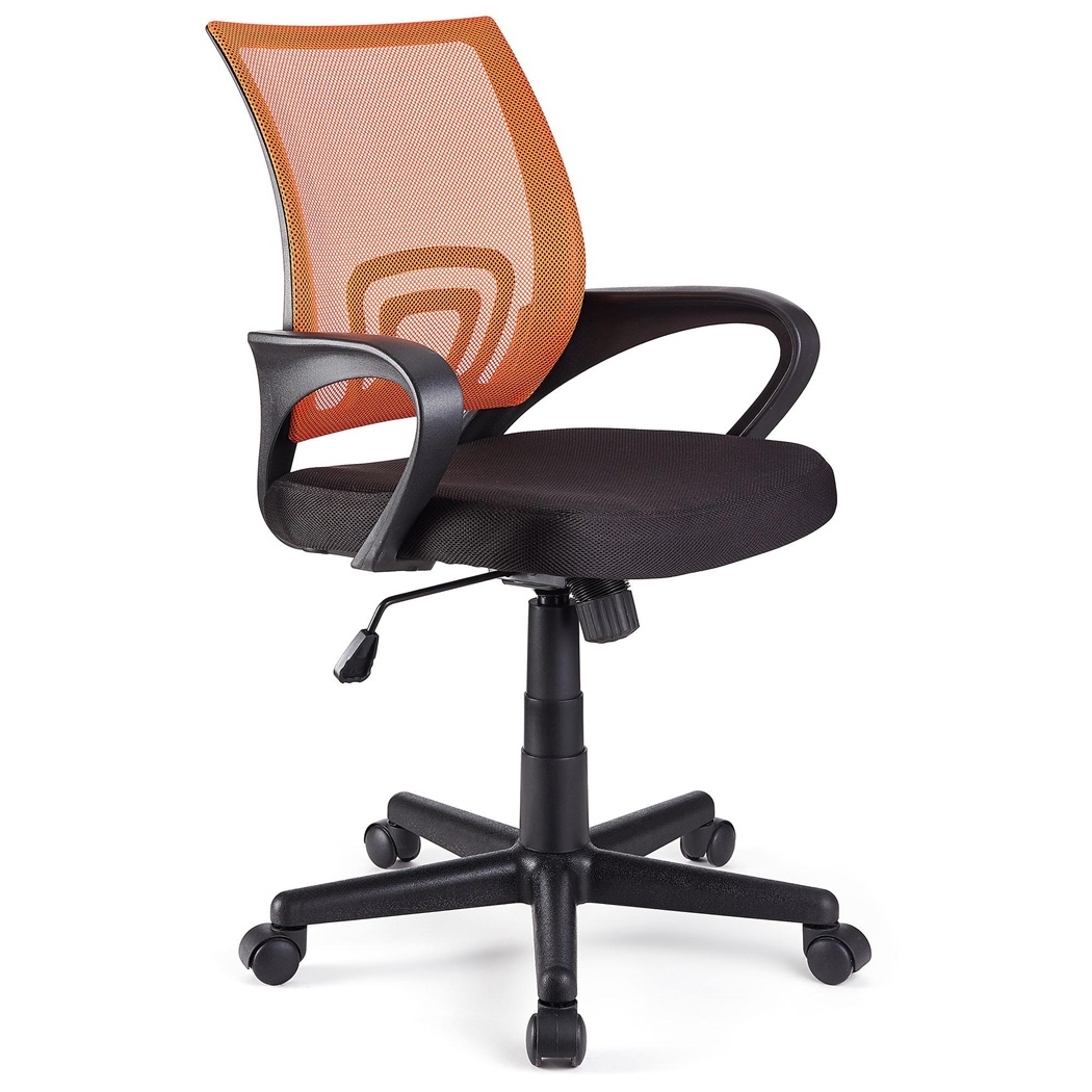 Chaise de bureau SÉOUL, Design séduisant, Grande Assise Rembourrée, Orange