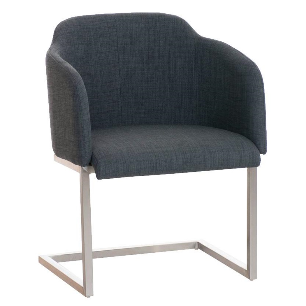 Fauteuil design TOKIO Tissu, Structure en Acier, Tissu Gris foncé