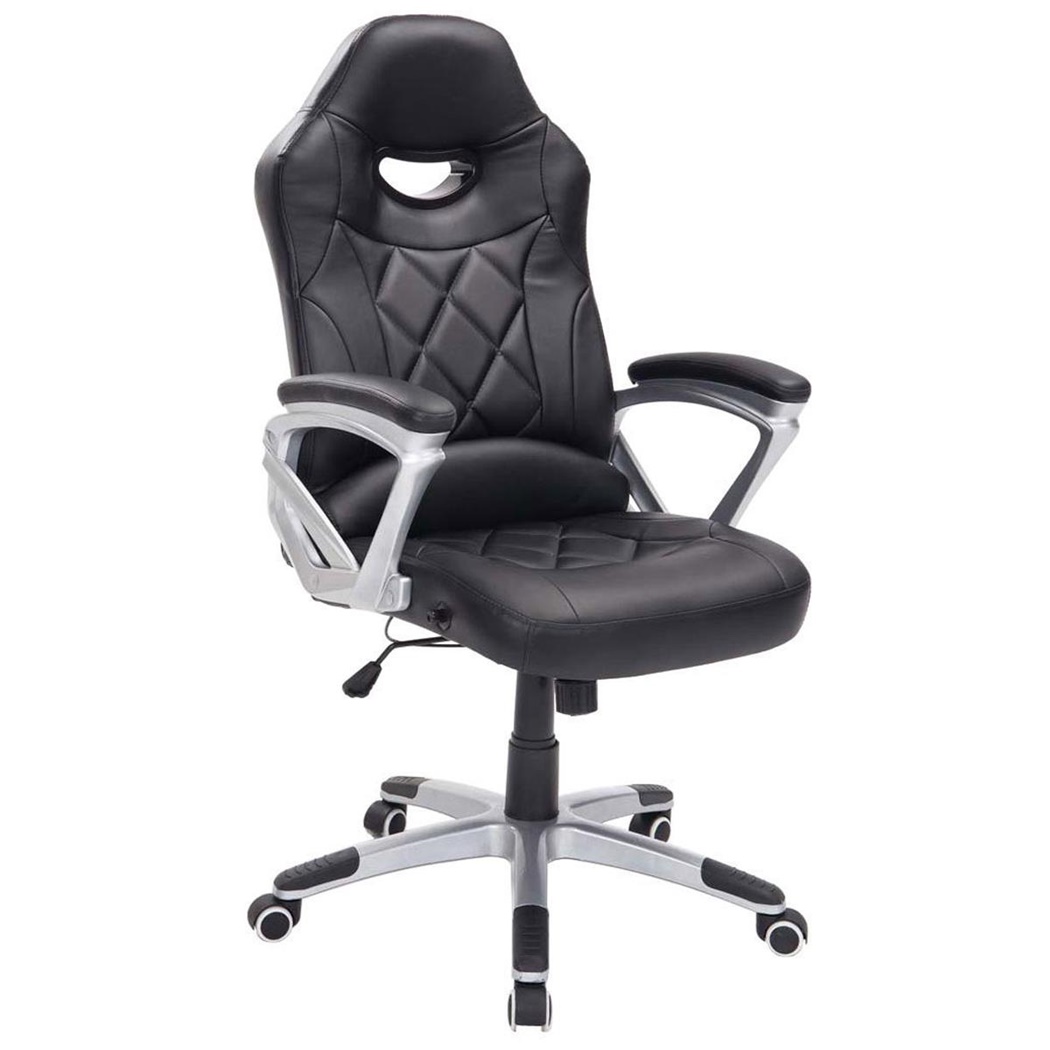 Fauteuil Gamer ENAO, Design Sportif et Grand Confort, en Tissu, Noir