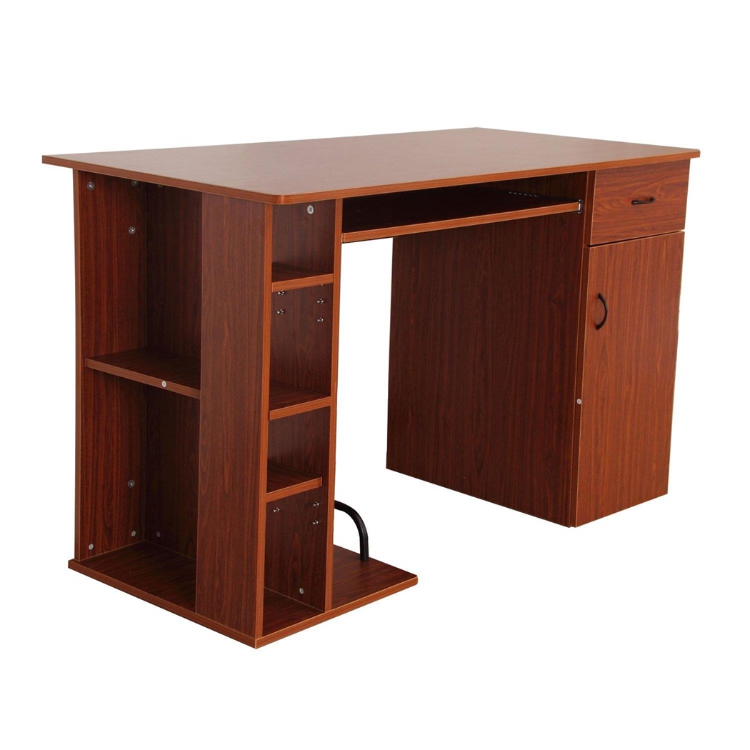 Bureau Informatique DINEA, 120x60x74 cm, Bois couleur Cerisier