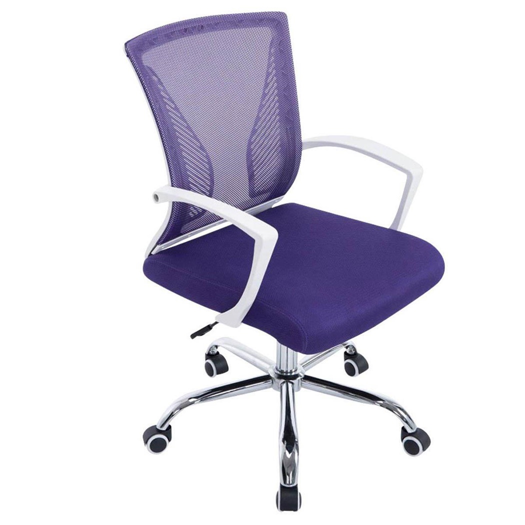 Chaise de bureau CUBA, Structure Métallique, en Maille Respirable, Violet