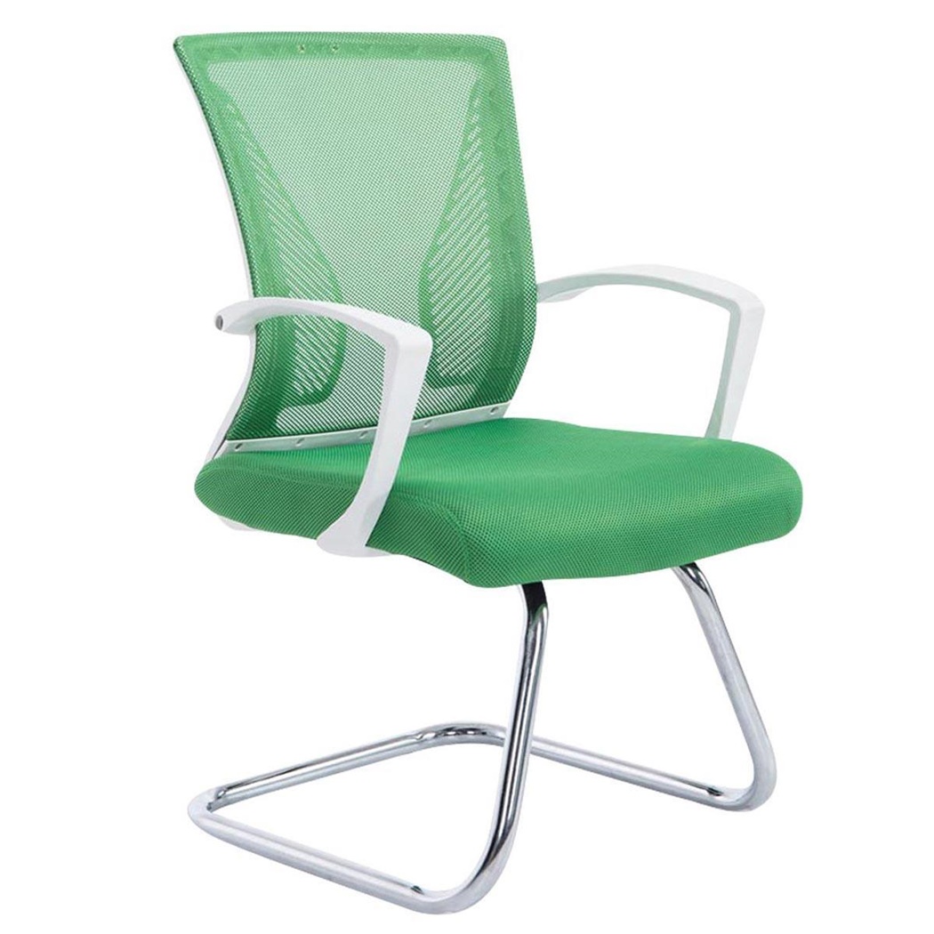 Chaise visiteur CUBA V, Structure Métallique, en Maille Respirable, Vert