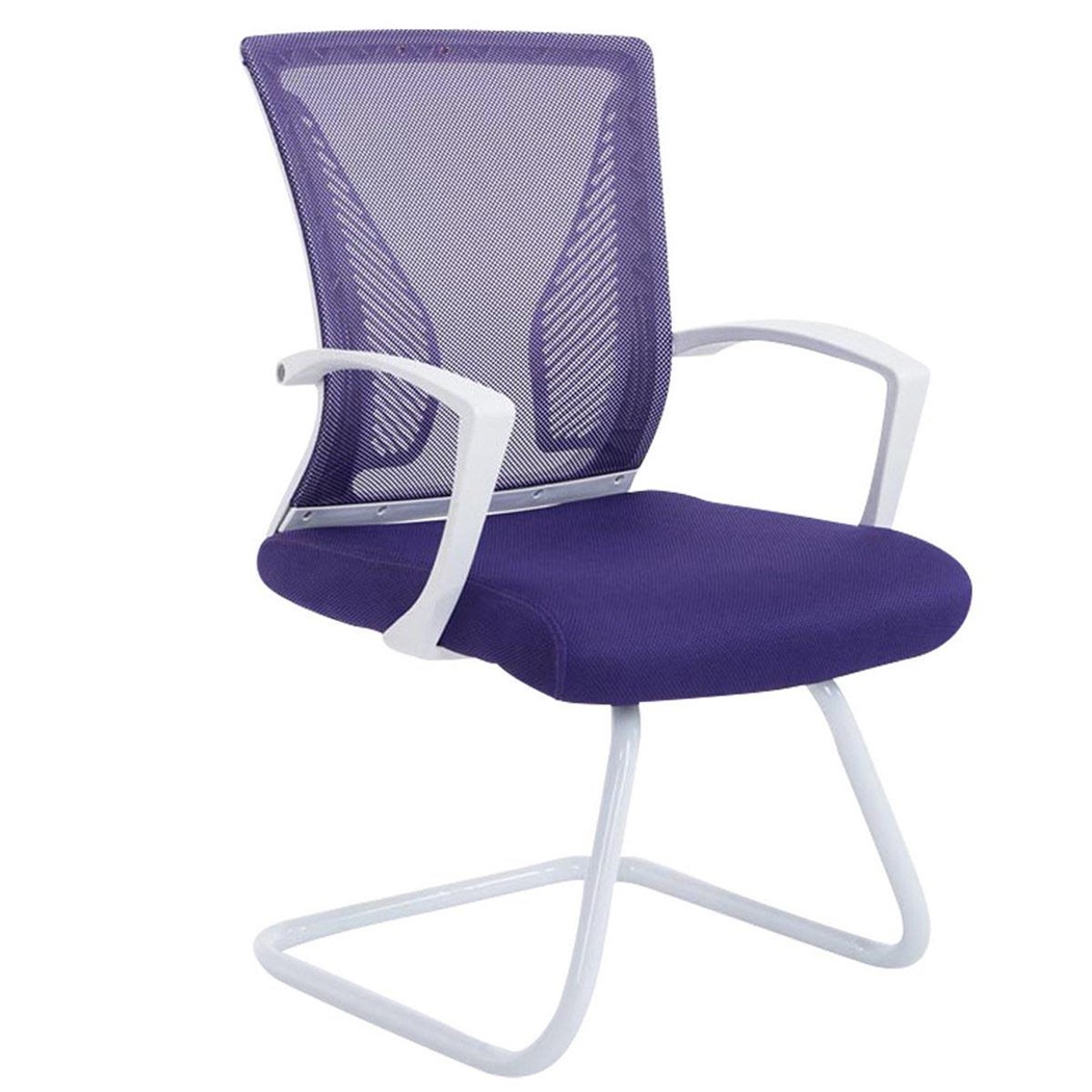 Chaise visiteur CUBA WHITE V, Structure Métallique, en Maille Respirable, Violet