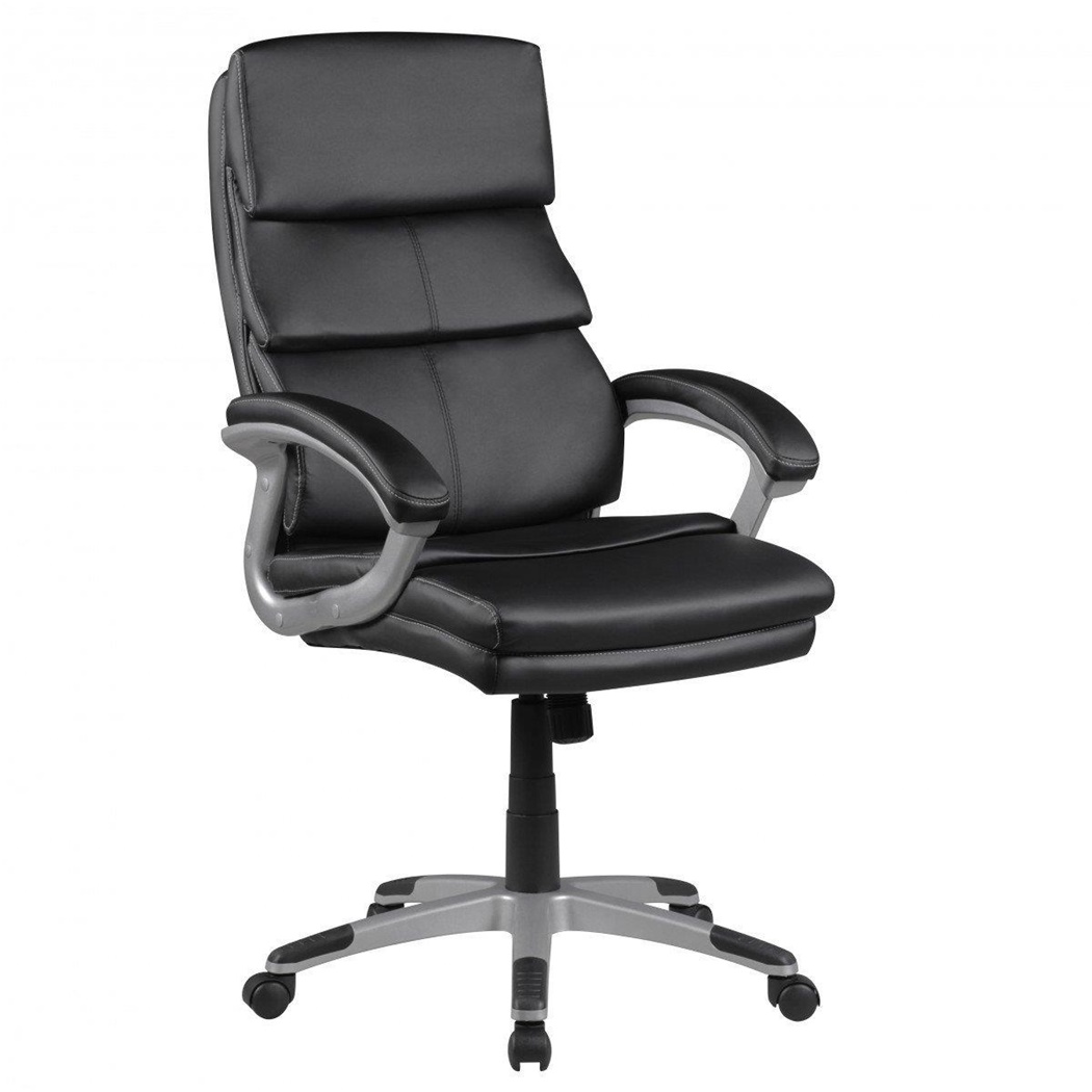 Fauteuil de bureau BODE, Grand Rembourrrage, Mécanisme Basculant, Noir