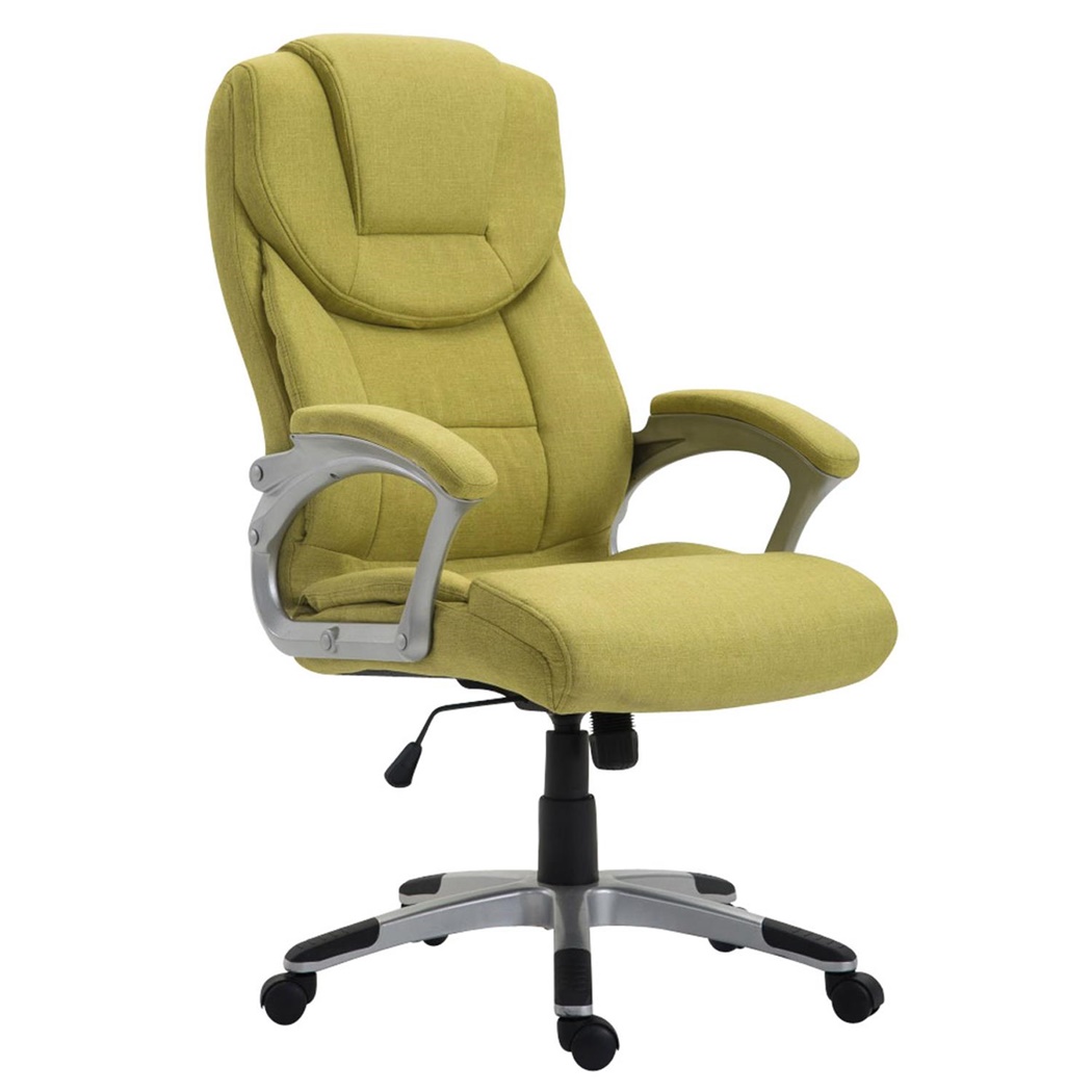 Fauteuil de bureau BALTIMORE TISSU, grand rembourrage, très résistant, Vert