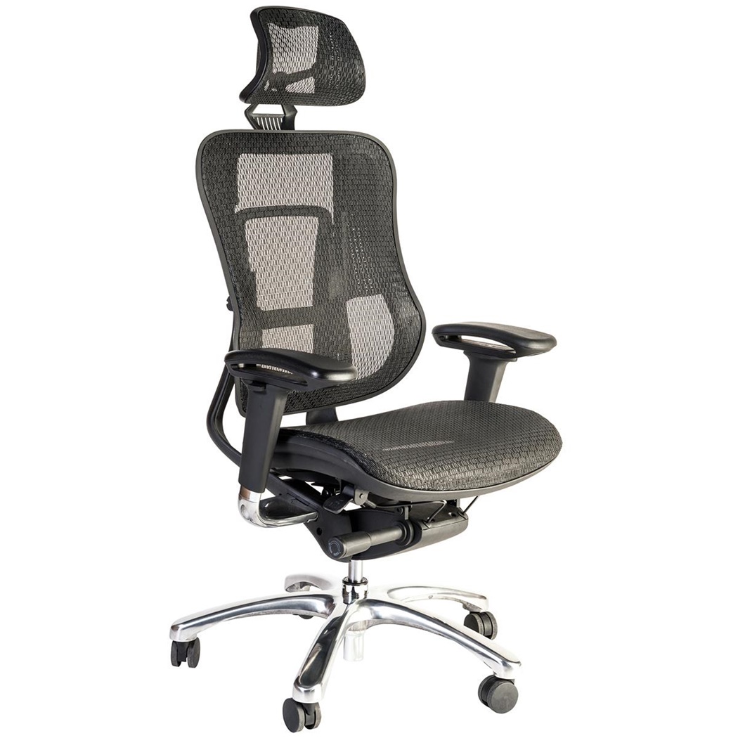 Siège Ergonomique NAJAC, Totalement Ajustable, Utilisation 8h, Maille, Noir