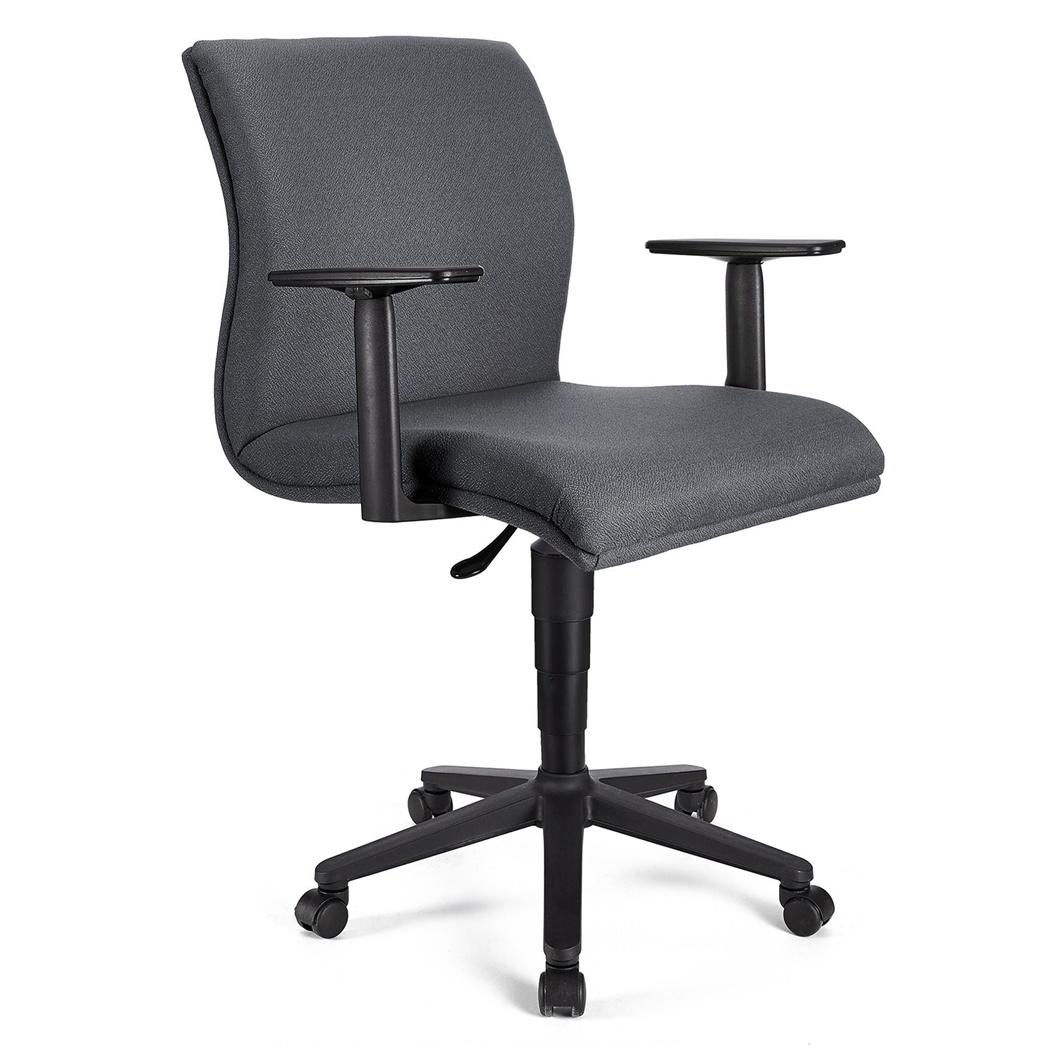 Fauteuil de bureau ANIBAL BASE, Accoudoirs Ajustables, Tissu, Gris