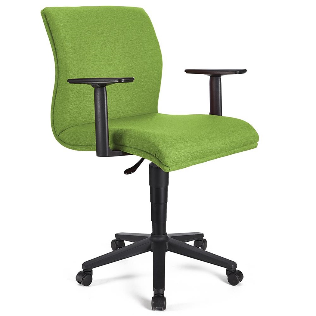 Fauteuil de bureau ANIBAL BASE, Accoudoirs Ajustables, Tissu, Vert
