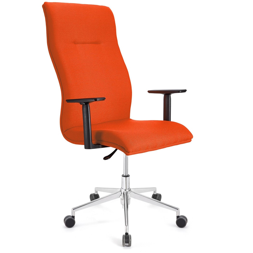 Fauteuil de bureau ANIBAL PRO, Grand dossier, Accoudoirs Ajustables, Tissu, Orange