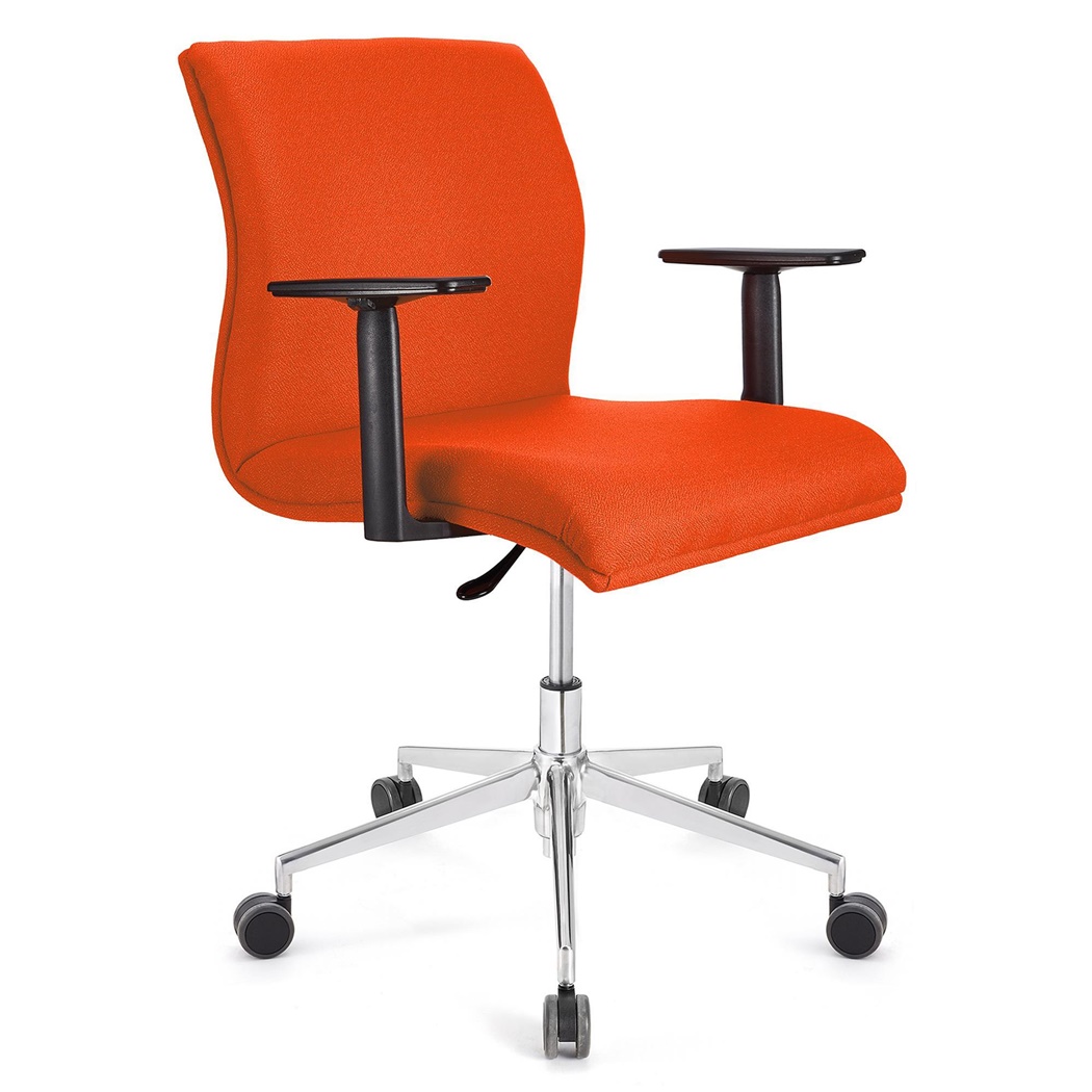 Fauteuil de bureau ANIBAL BASE PRO, Accoudoirs Ajustables, Tissu, Orange