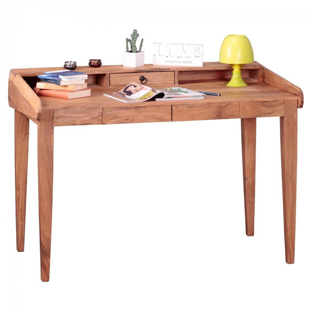 Bureau BOJAN, Fait à la Main, Dimensions 118x70x86 cm, en Bois Massif d'Acacia