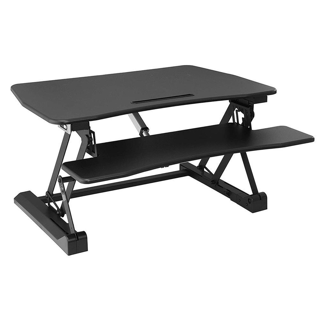 Table de Travail ISAURA, Réglable Électriquement en Hauteur, Dimensions 90X59cm, en Bois, Noir   