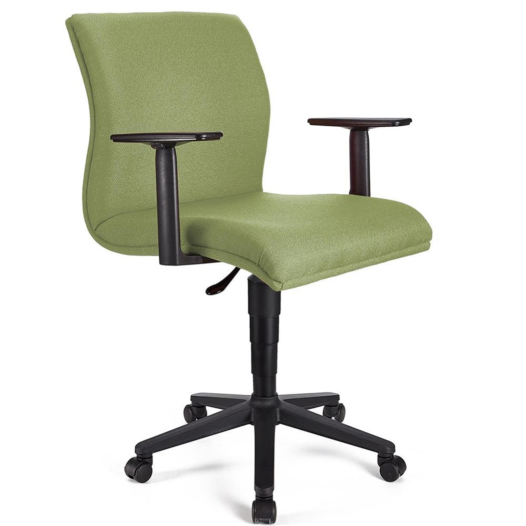 Fauteuil de bureau ANIBAL BASE, Accoudoirs Ajustables, Tissu, Vert Olive