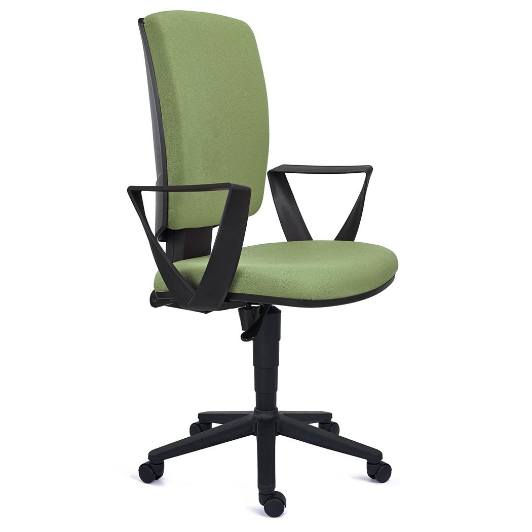 Chaise de Bureau ATLAS, Dossier Ajustable, Grand Rembourrage, en tissu Vert Olive