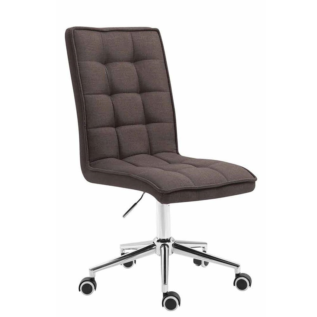 Chaise de bureau SAPHIR TISSU, Rembourrage Épais, Structure Métallique, couleur Gris Foncé