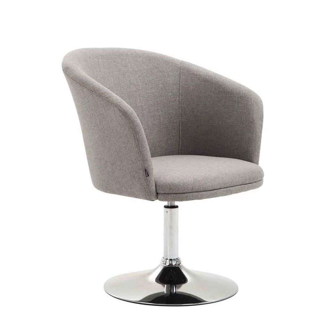 Fauteuil BALI TISSU, Assise Pivotante, Rembourrage Confortable, couleur Gris