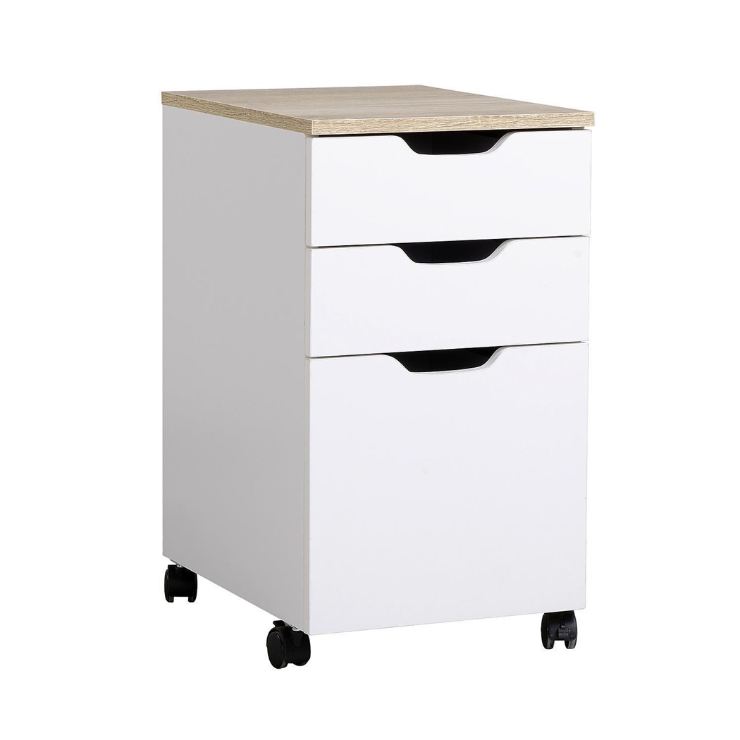 Caisson Mobile ESBEN, 3 Tiroirs, Dimensions 40x35x60 cm, Blanc