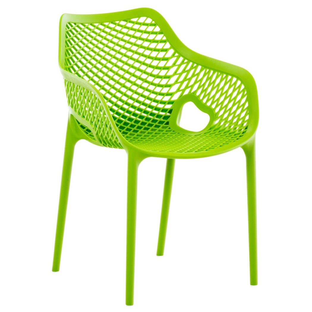 Chaise visiteur NORIA, Empilable, Design, en Polypropylène, Vert