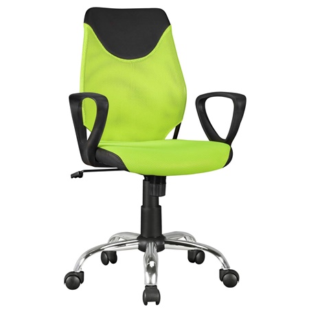 Chaise de Bureau pour Enfant TAIPEI, Accoudoirs Design, en Maille Respirable, Vert