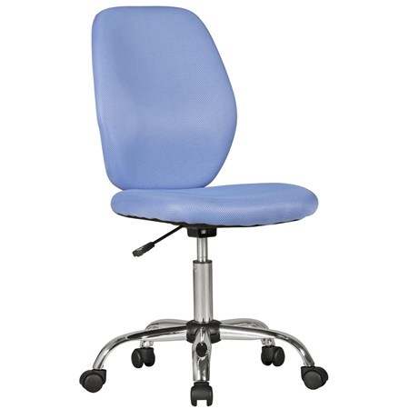 Chaise de Bureau pour Enfant PONY, en Maille Respirable, couleur Bleu