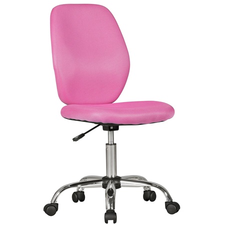 Chaise de Bureau pour Enfant PONY, en Maille Respirable, couleur Rose