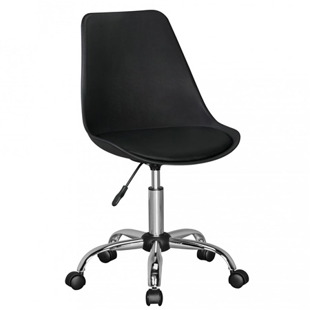 Chaise de Bureau PACIFIC, Design Moderne, Ajustable en Hauteur, couleur Noir