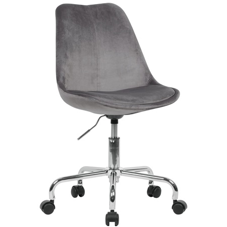 Chaise de Bureau ARIEL, Design Exclusif, Assise Ajustable en Hauteur, couleur Gris Foncé
