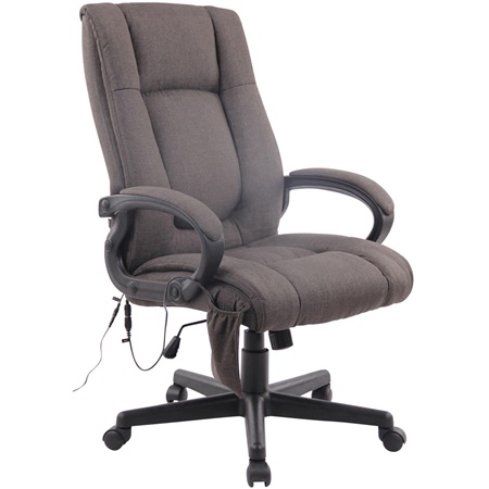 Fauteuil de bureau NINA MASSAGE TISSU, Élégance et Confort, Fonction massage, Gris Foncé