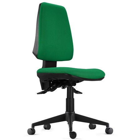 Chaise de Bureau Ergonomique INDIANA BASE, Usage Intensif 8H,Très Solide, en Tissu Vert