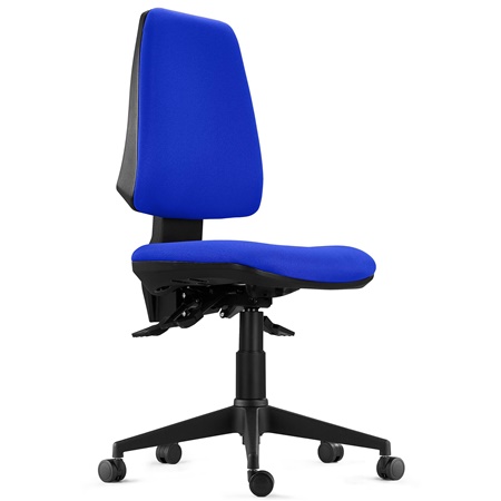 Chaise de Bureau Ergonomique INDIANA BASE, Usage Intensif 8H,Très Solide, en Tissu Bleu